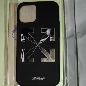 Off-White Black and White Graphic Phone Case